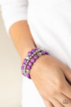 Load image into Gallery viewer, Desert Verbena - Purple bracelet 2207
