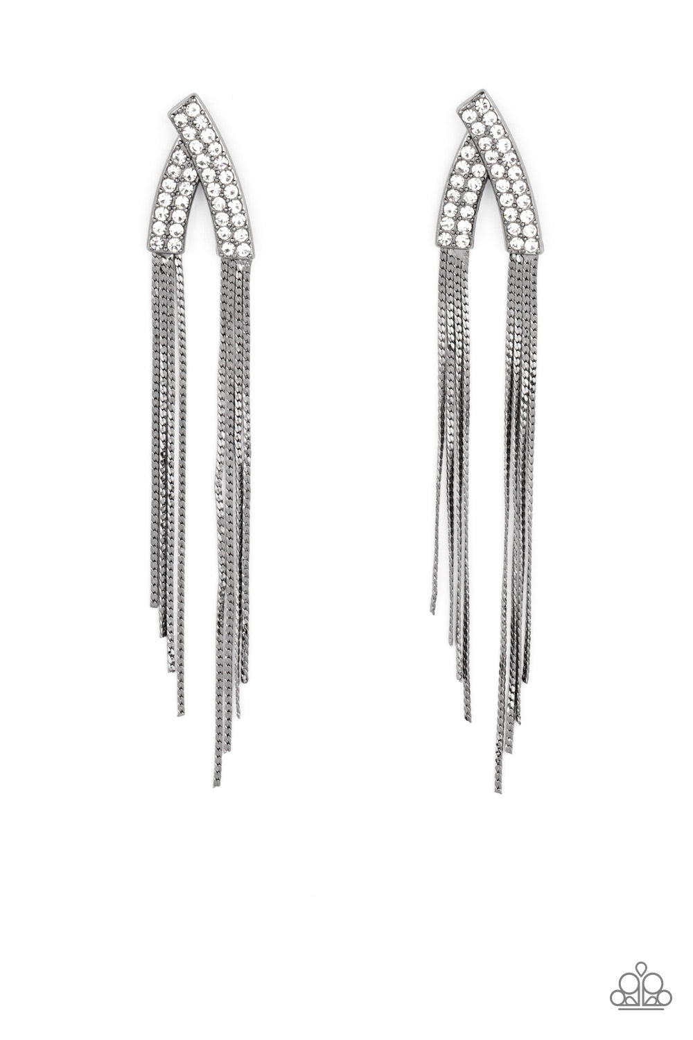 It Takes Two To TASSEL - Black post earring 1804