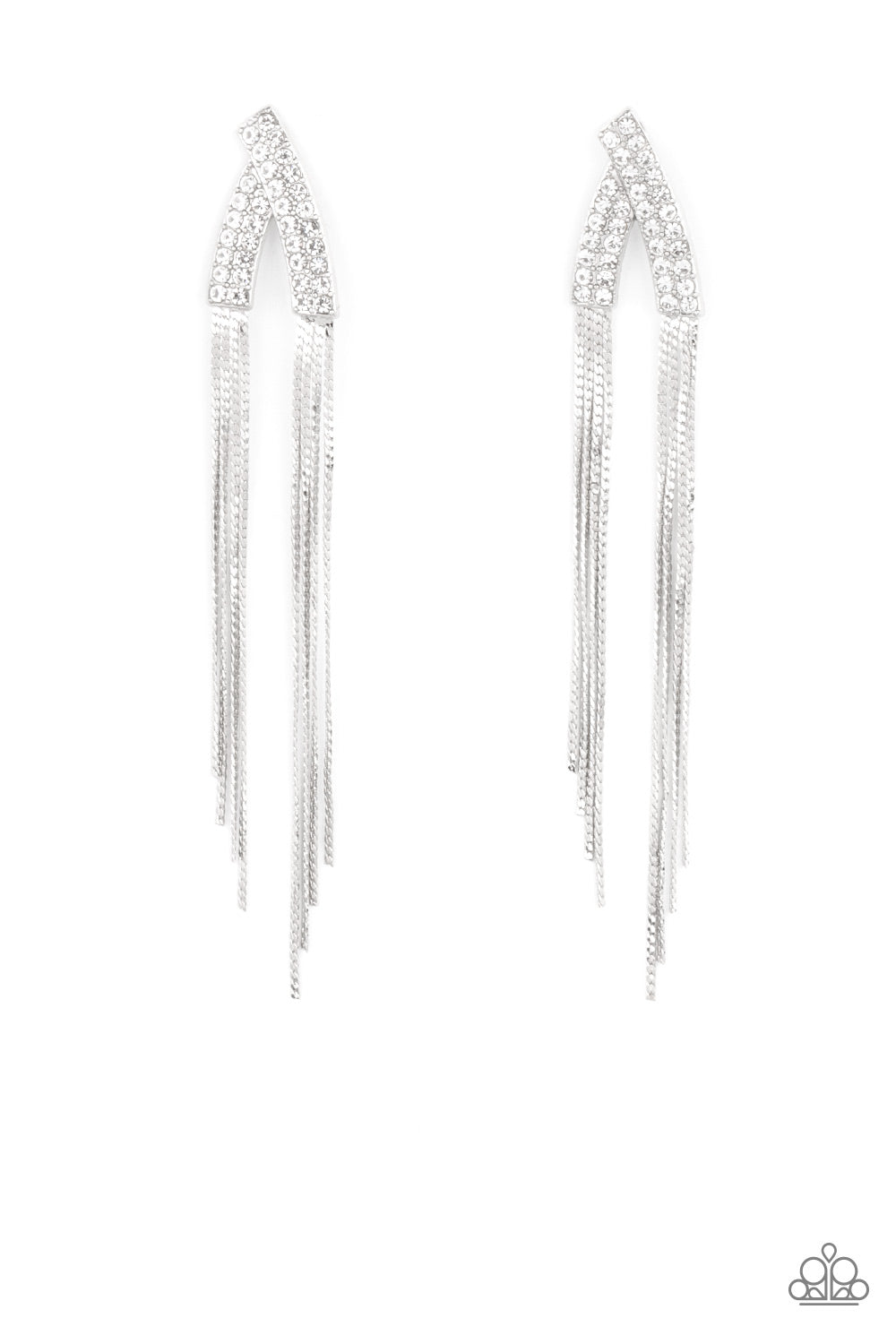 It Takes Two To TASSEL - White post earring 2195