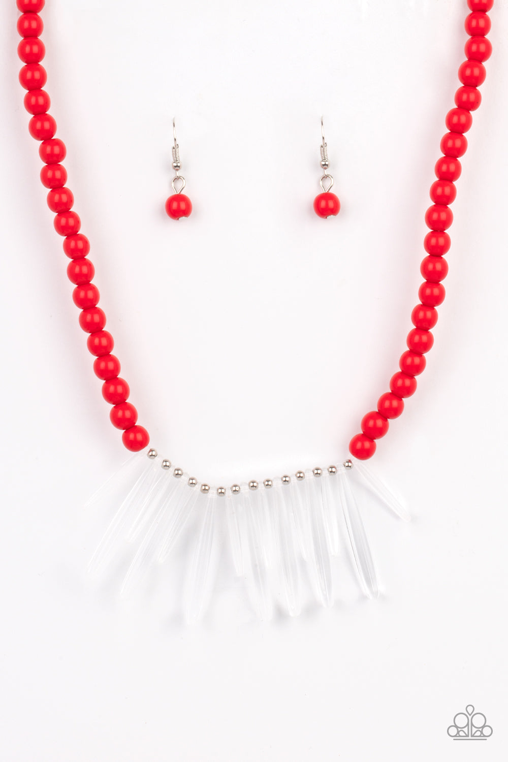 Icy Intimidation - Red necklace 2190