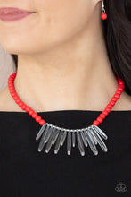 Load image into Gallery viewer, Icy Intimidation - Red necklace 2190
