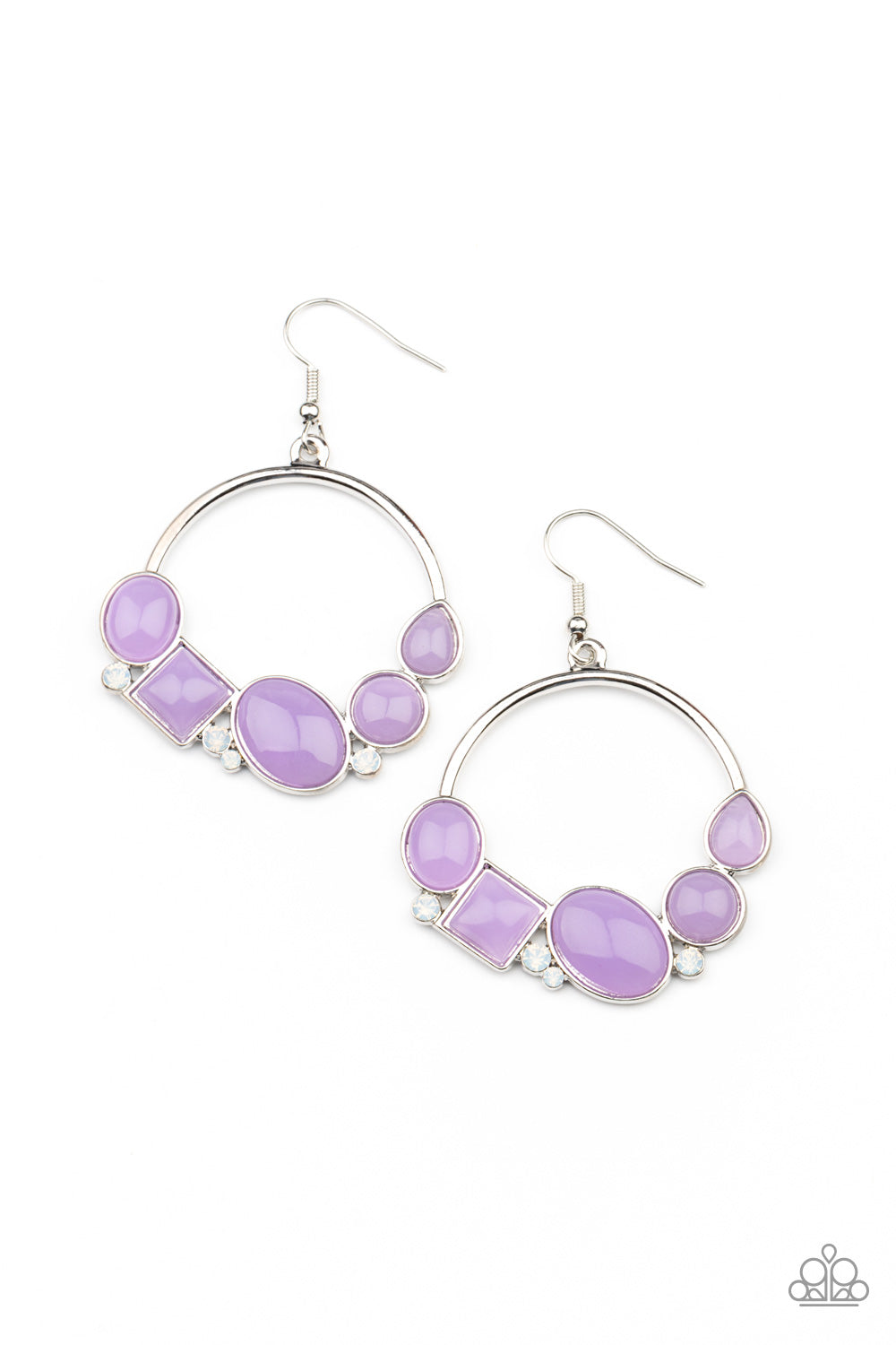 Beautifully Bubblicious - Purple earring 2177