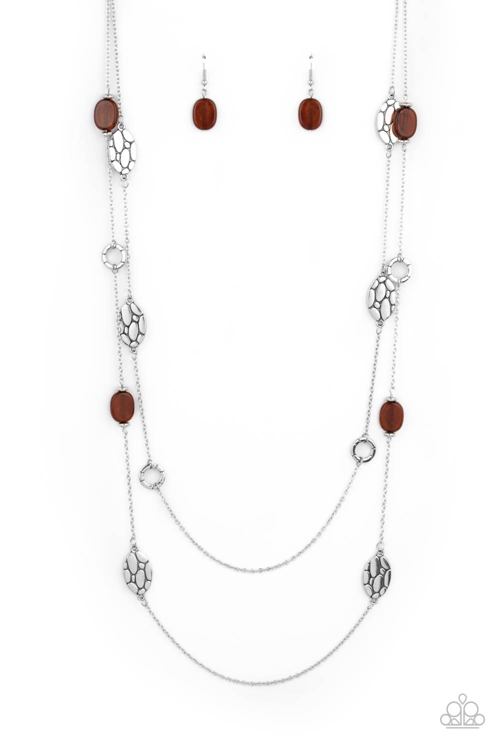 Cobble Creeks - Brown necklace 790