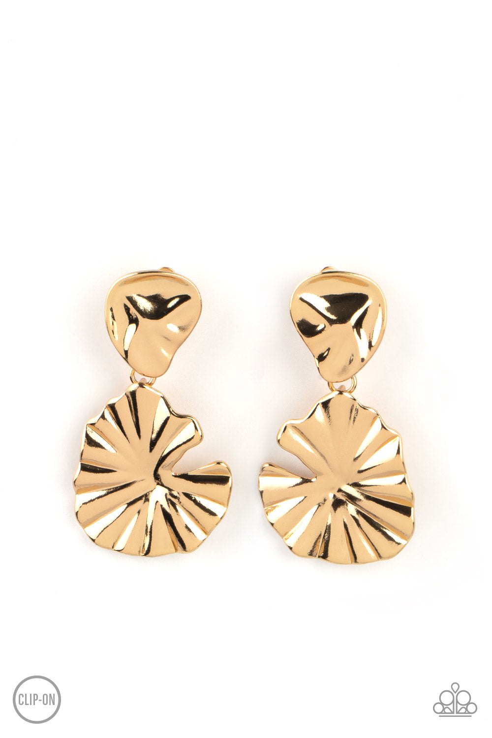 Empress Of The Amazon - Gold clip-on earring 1857