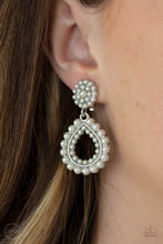 Load image into Gallery viewer, Discerning Droplets - White clip-on earring 2187
