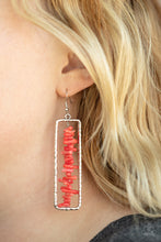 Load image into Gallery viewer, Don’t QUARRY, Be Happy - Red earring 2216
