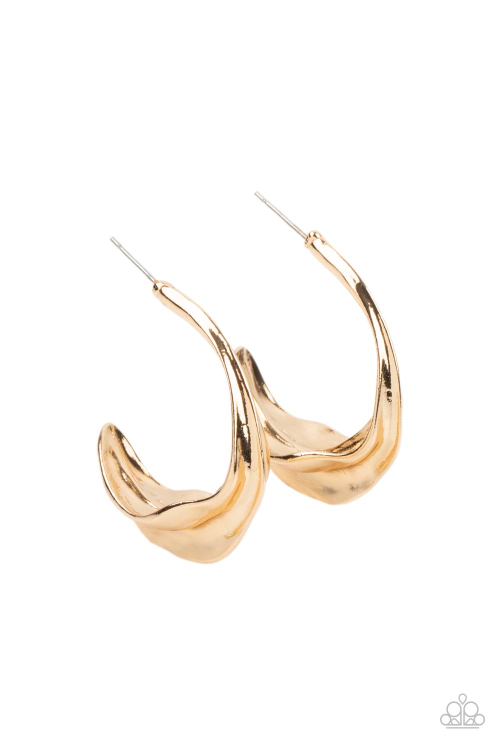 Modern Meltdown - Gold hoop earring 2179