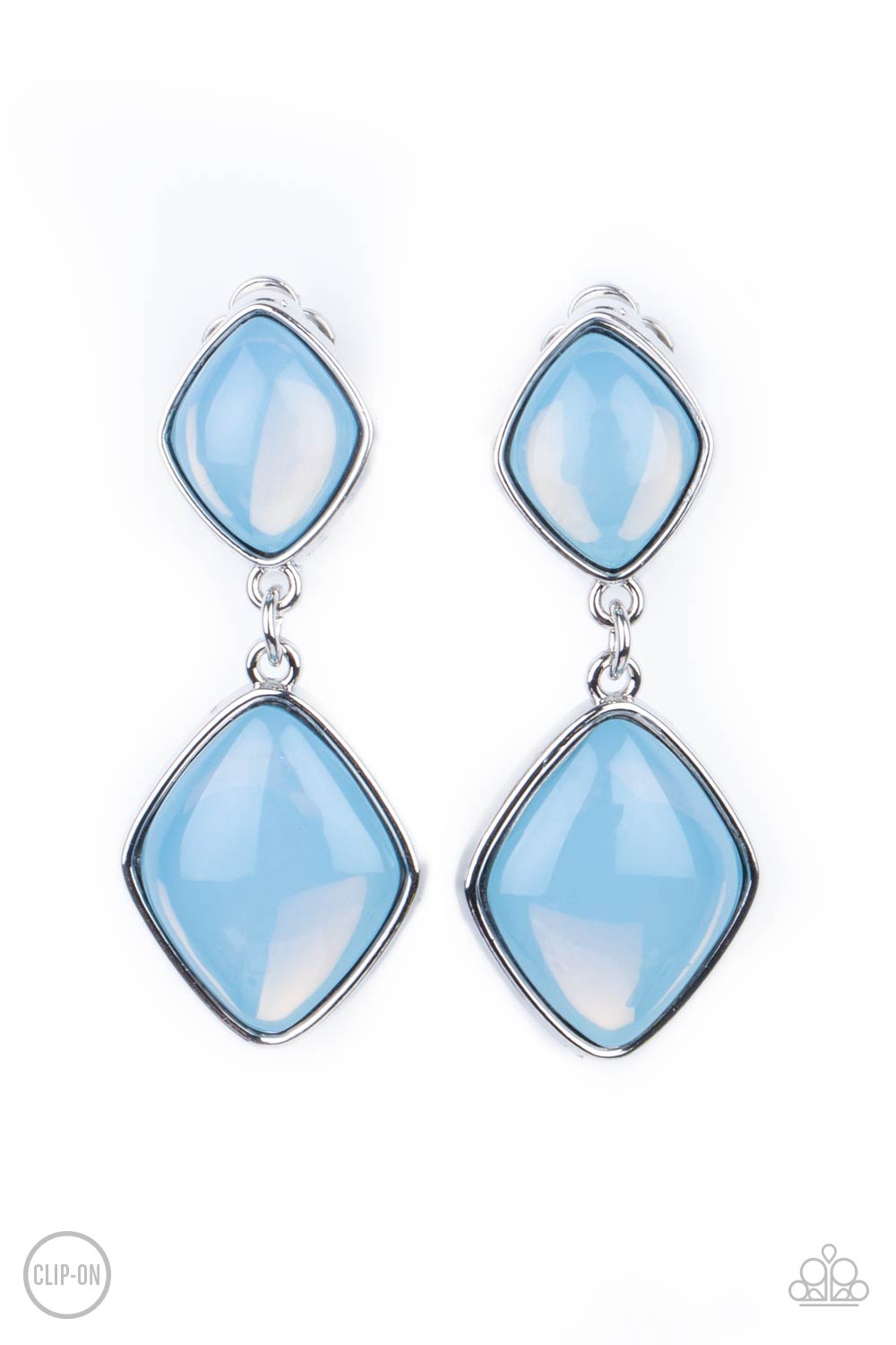 Double Dipping Diamonds - Blue clip-on earring 1634