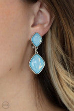 Load image into Gallery viewer, Double Dipping Diamonds - Blue clip-on earring 1634
