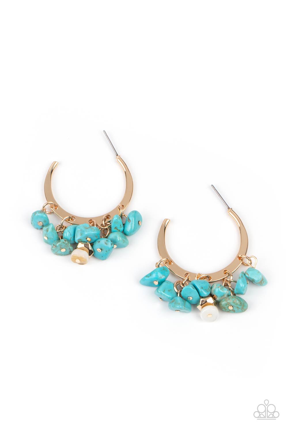 Gorgeously Grounding - Gold hoop earring B079