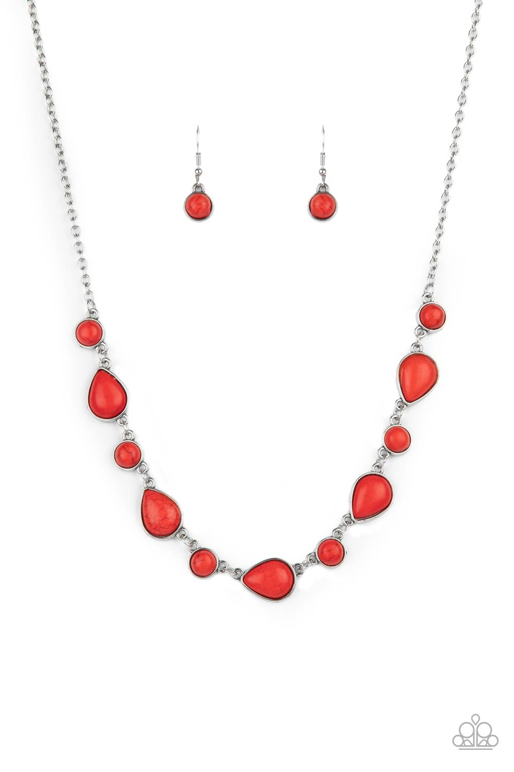 Heavenly Teardrops - Red necklace 905