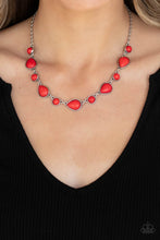 Load image into Gallery viewer, Heavenly Teardrops - Red necklace 905

