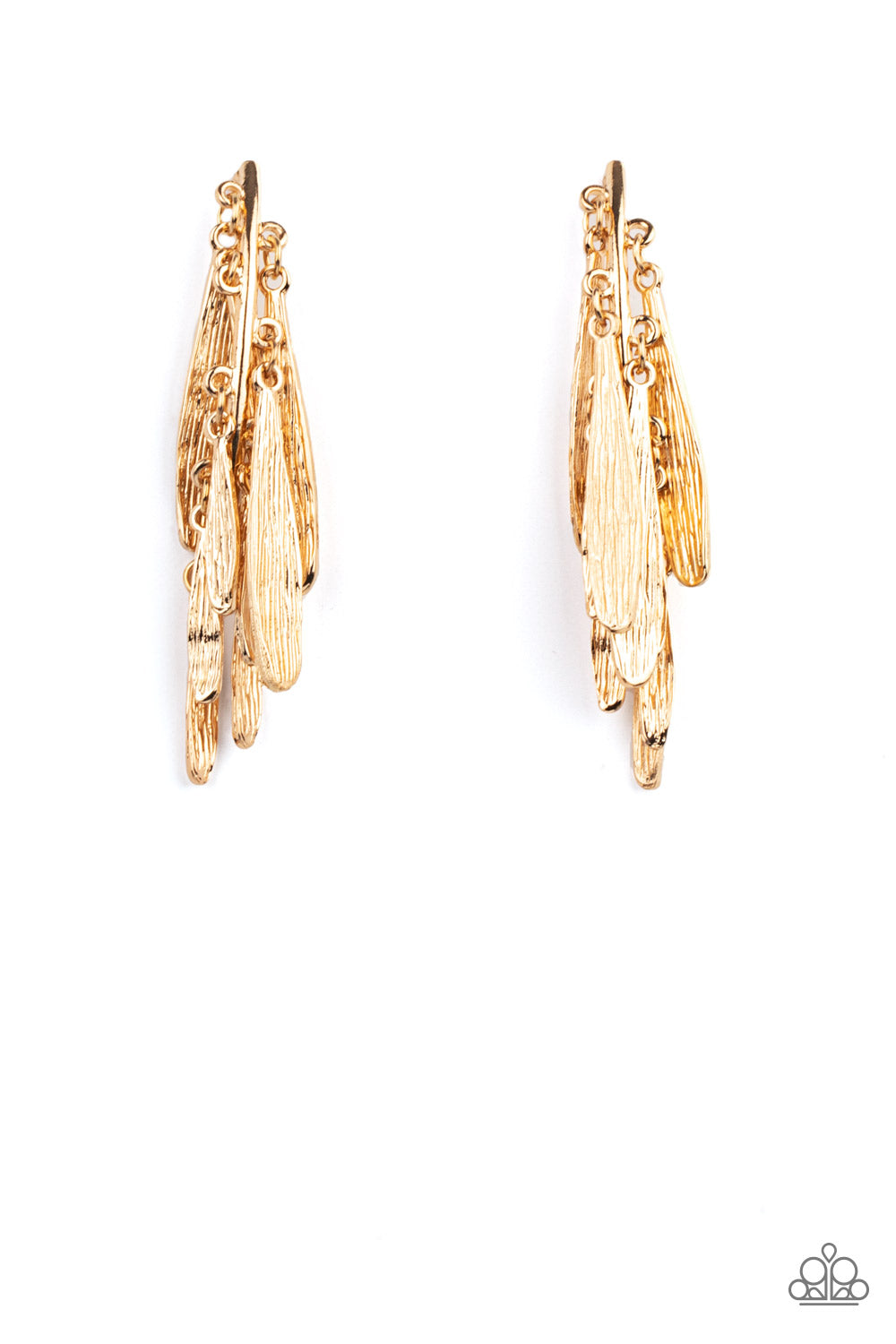 Pursuing The Plumes - Gold post earring 2164