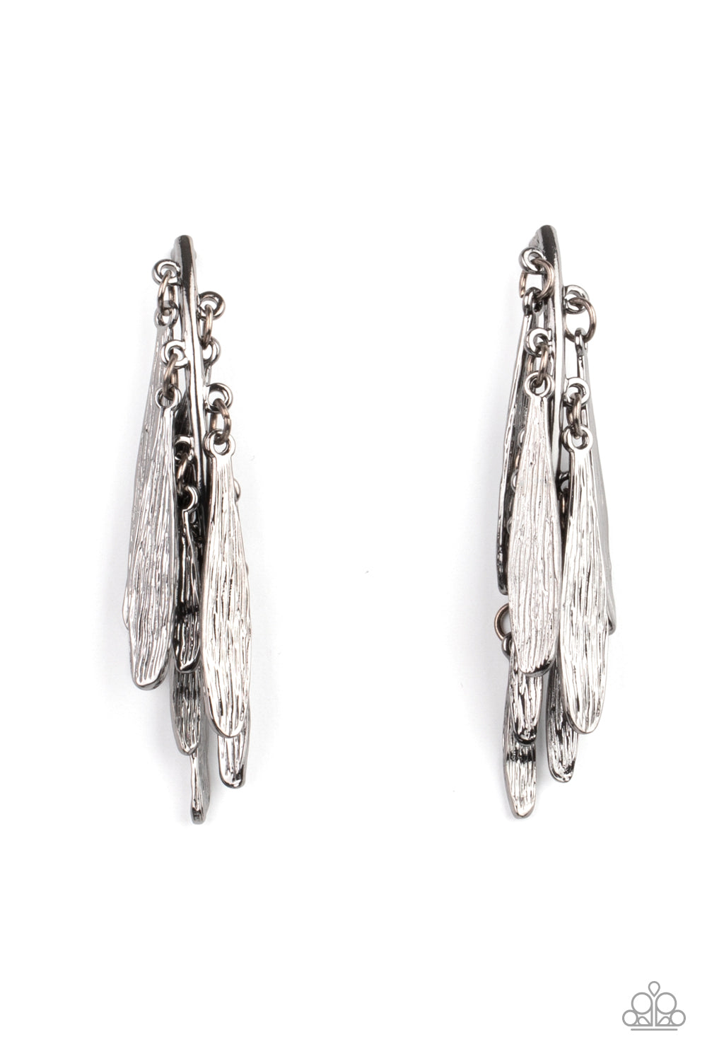 Pursuing The Plumes - Black post earring  2163