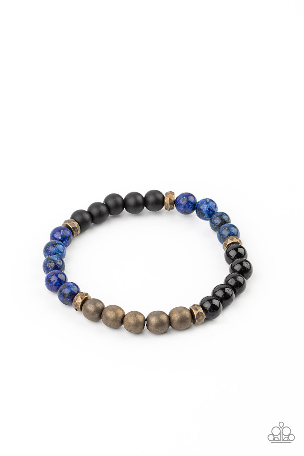 Petrified Powerhouse - Blue lava bracelet A025