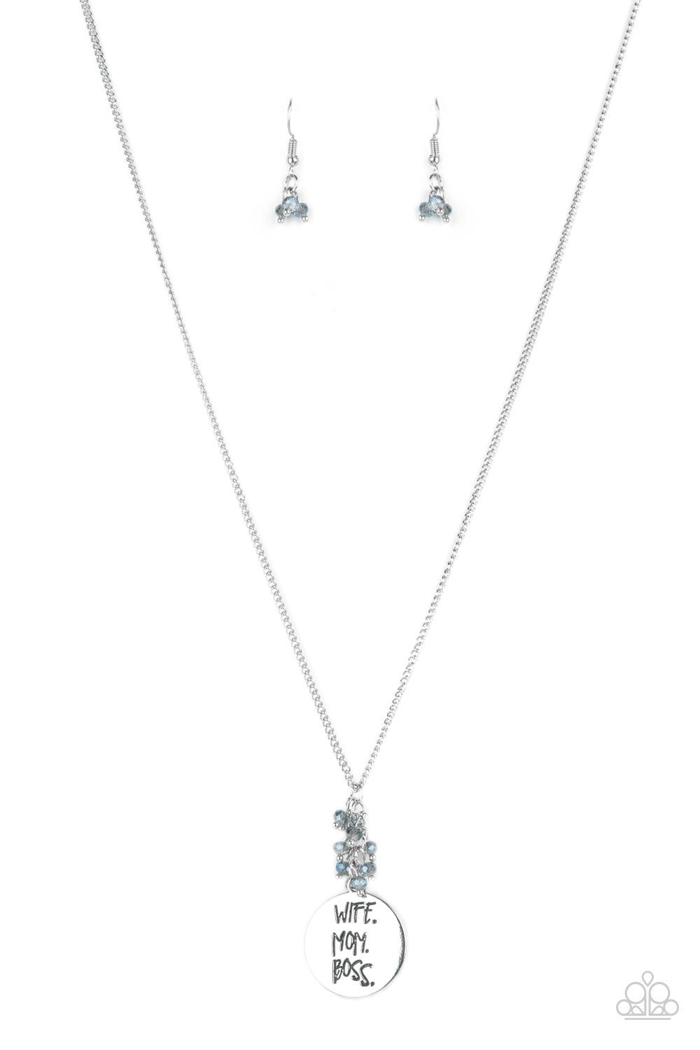 Words To Live By - Blue necklace 651