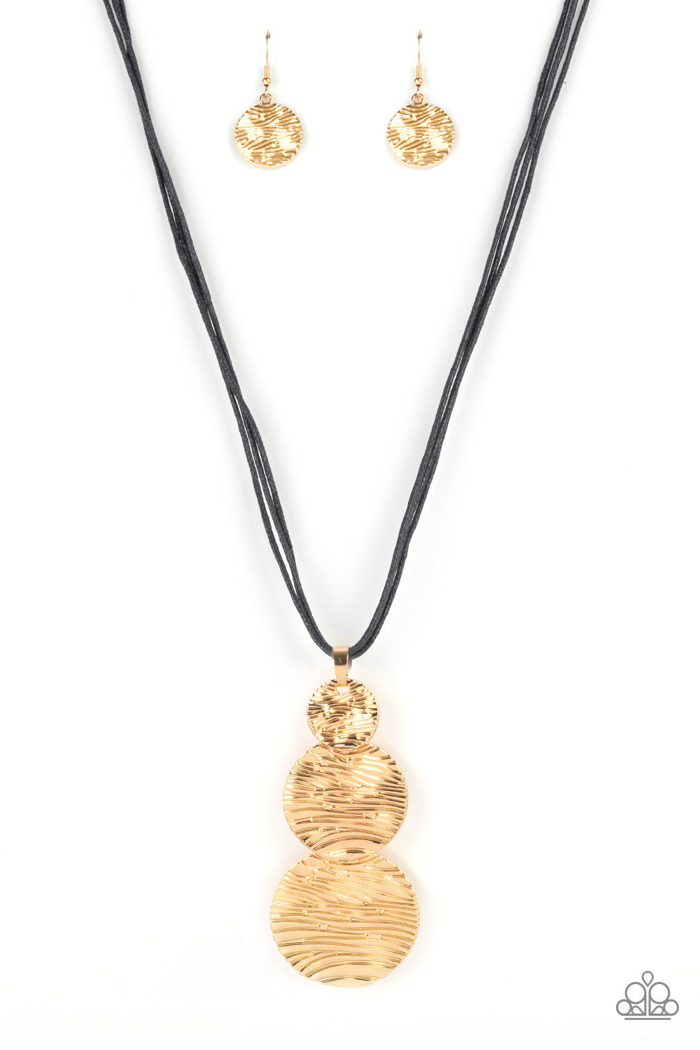 Circulating Shimmer - Black necklace 715