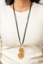 Load image into Gallery viewer, Circulating Shimmer - Black necklace 715
