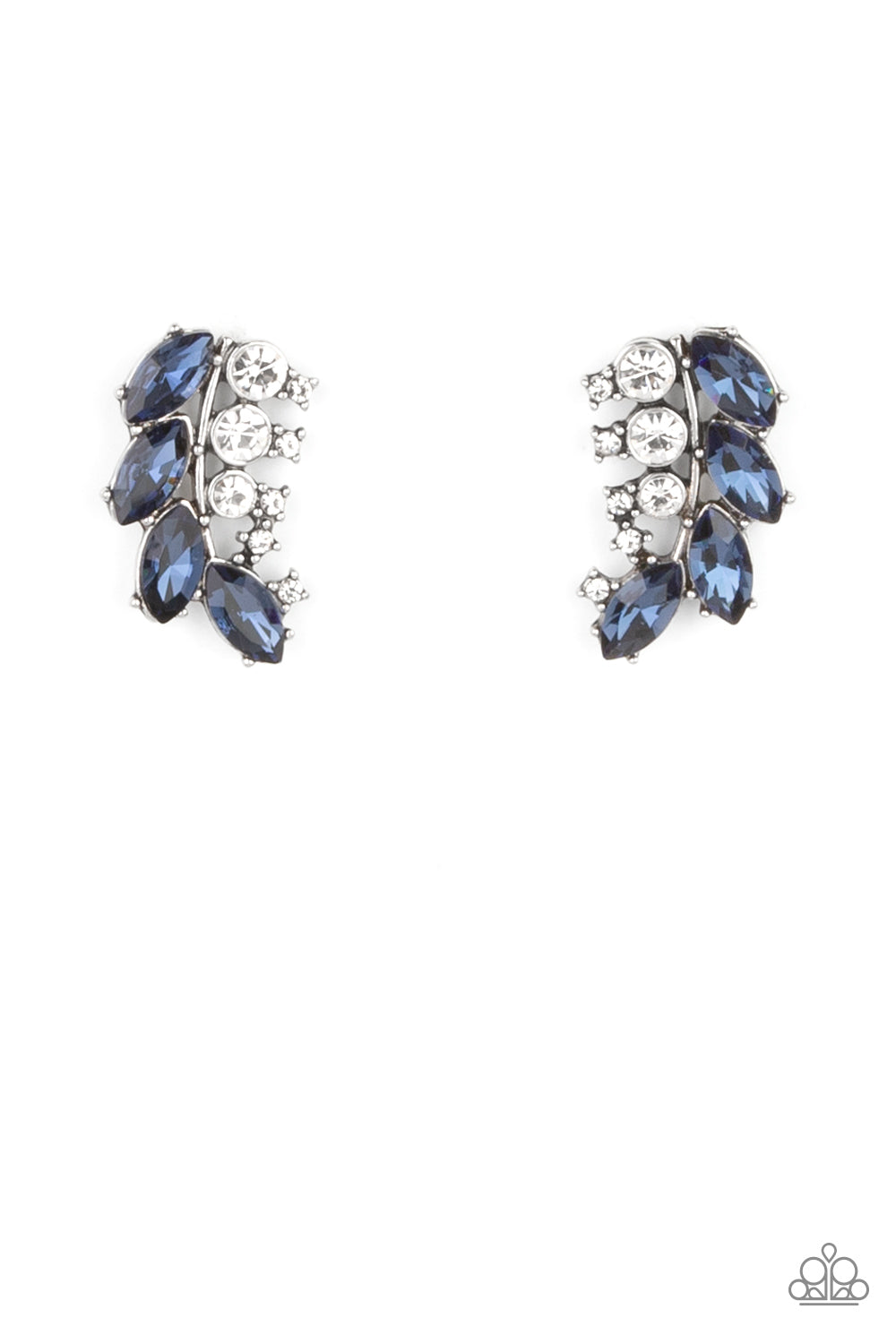 Flawless Fronds - Blue post earring D059