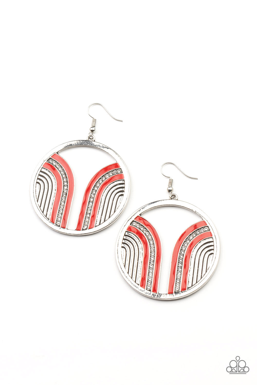 Delightfully Deco - Red earring 2152