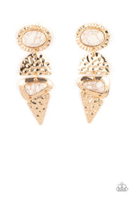 Load image into Gallery viewer, Earthy Extravagance - Gold post earring 563
