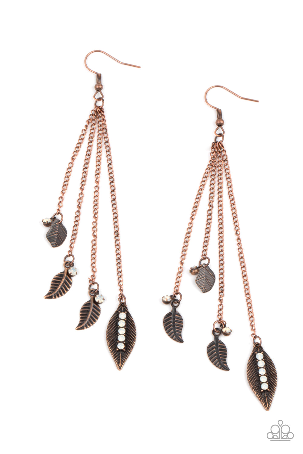 Chiming Leaflets - Copper earring 2224