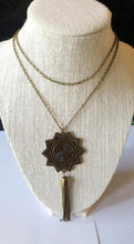 Load image into Gallery viewer, From Sunup to Sundown - brass necklace 853
