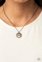 Load image into Gallery viewer, Think PAW-sitive - Copper necklace 2141
