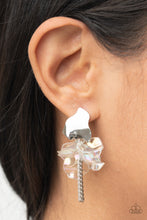 Load image into Gallery viewer, Harmonically Holographic - White post earring 2220
