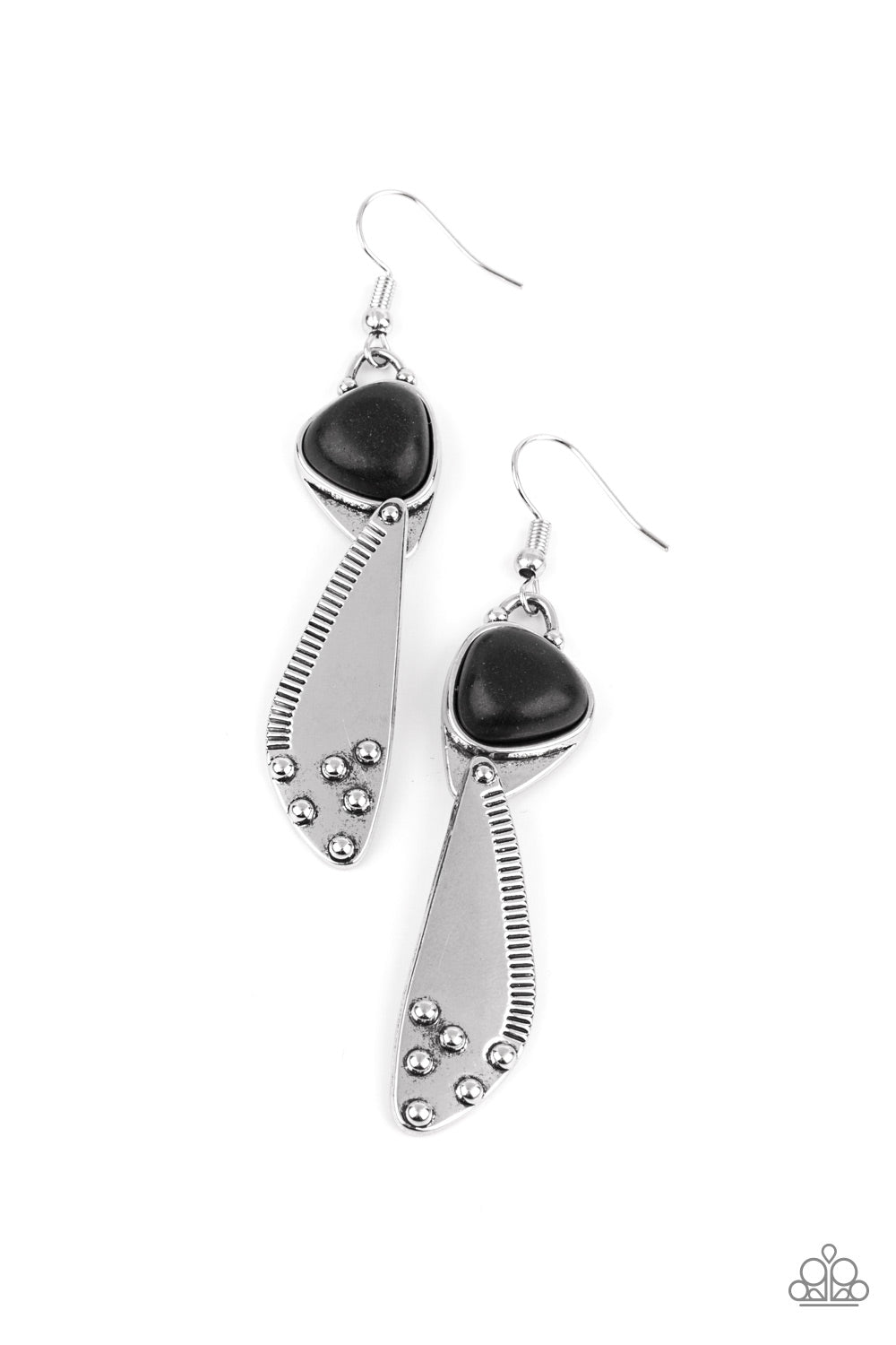 Going-Green Goddess - Black earring 776