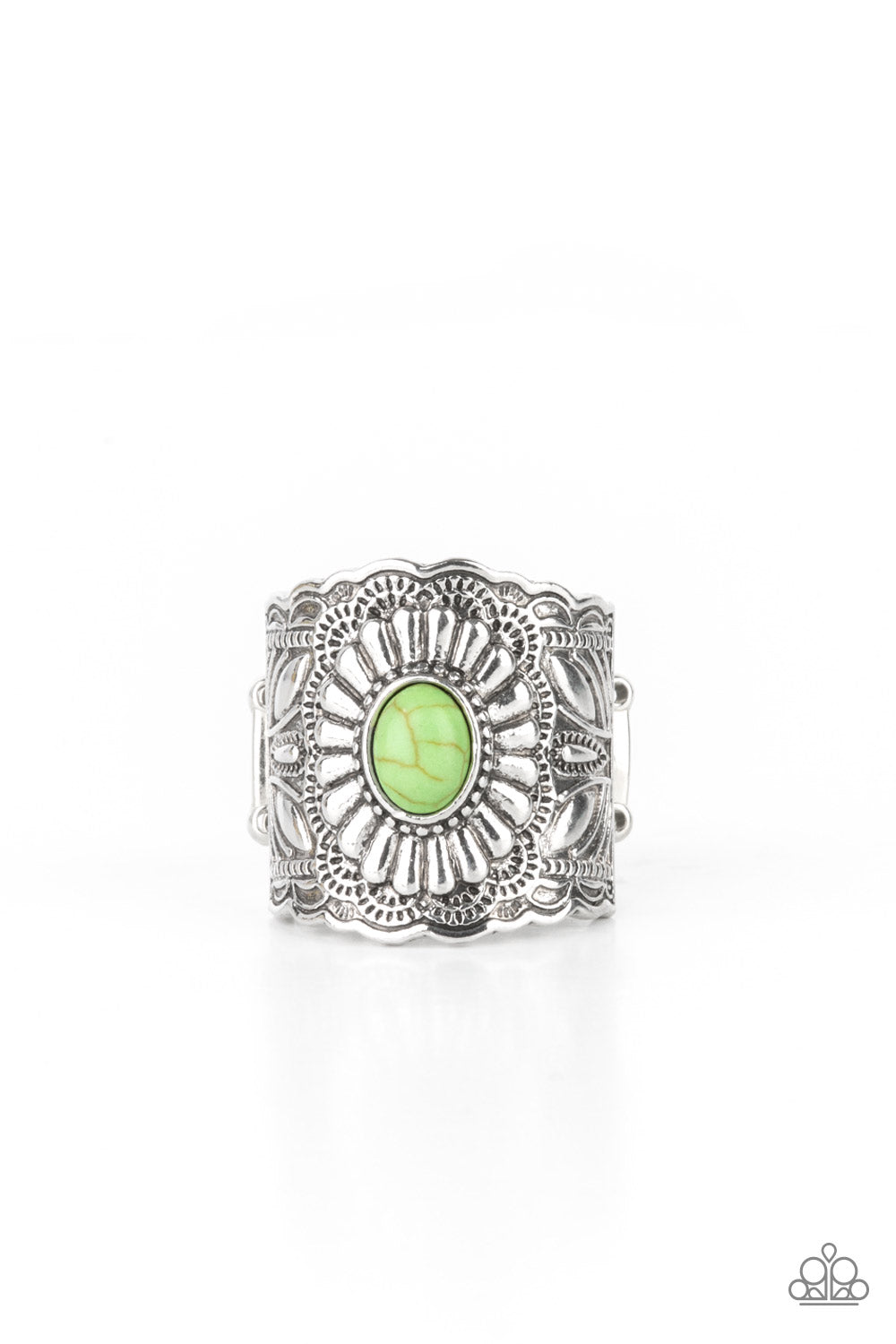 Exquisitely Ornamental - Green ring 2123