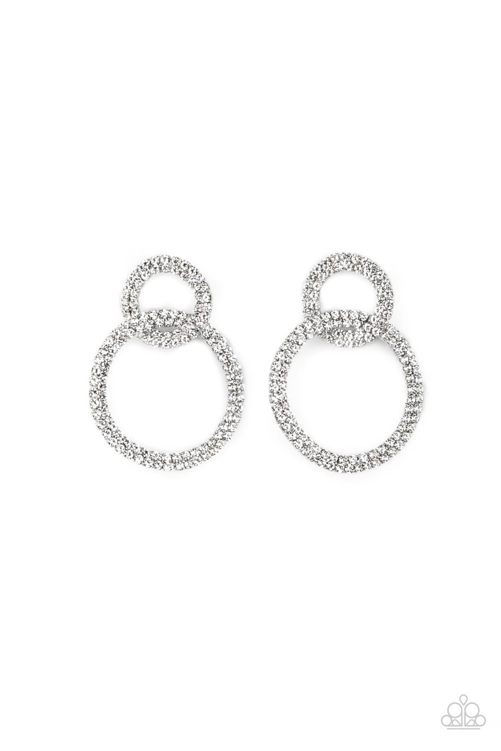 Intensely Icy - Black post earring D038