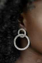 Load image into Gallery viewer, Intensely Icy - Black post earring D038
