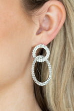Load image into Gallery viewer, Intensely Icy - White post earring F044
