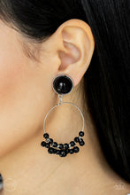 Load image into Gallery viewer, Cabaret Charm - Black clip-on earring B069
