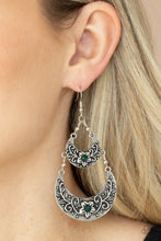 Load image into Gallery viewer, Springtime Gardens - Green earring D064
