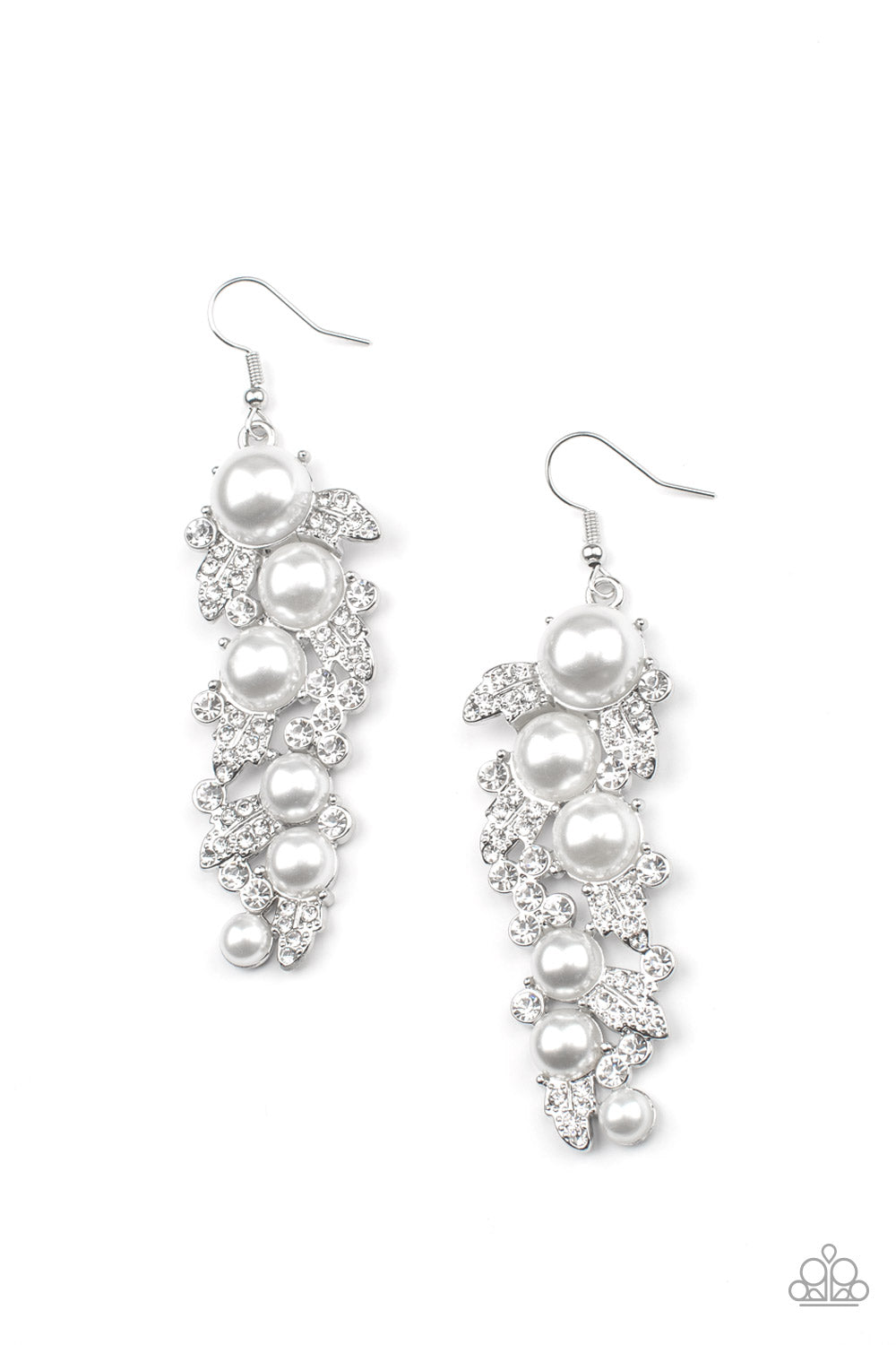 The Party Has Arrived - White earring B093