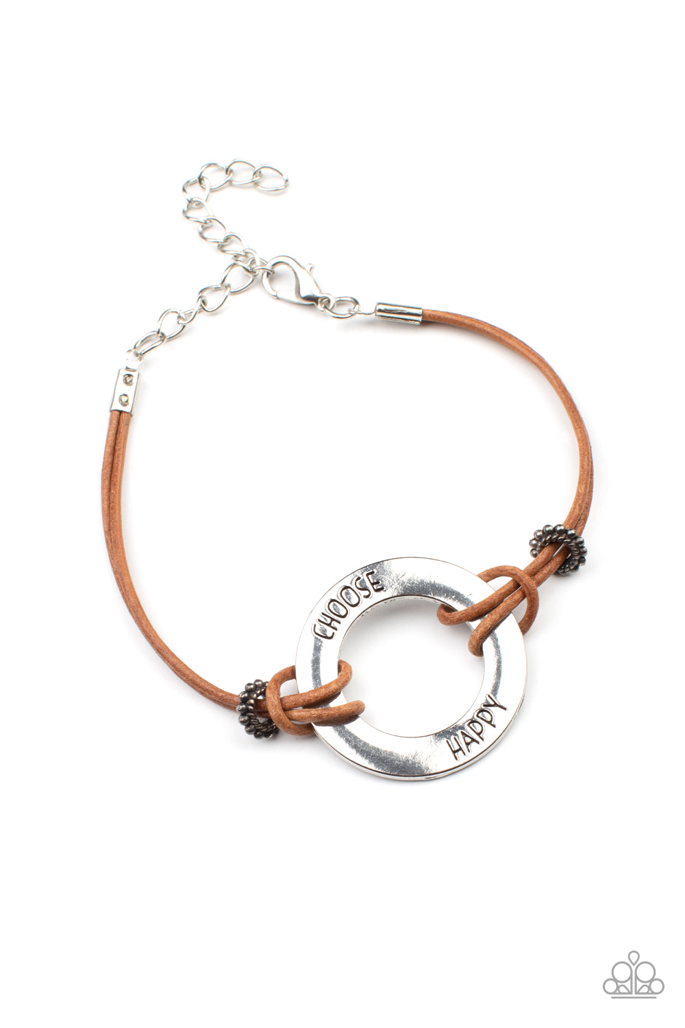 Choose Happy - Brown bracelet 616