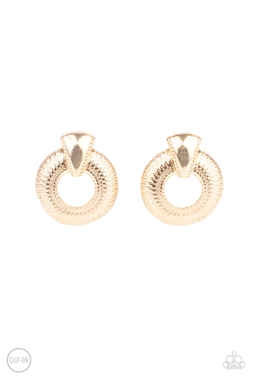 Industrial Innovator - Gold clip-on earring C024A