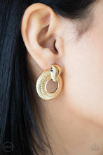 Load image into Gallery viewer, Industrial Innovator - Gold clip-on earring C024A
