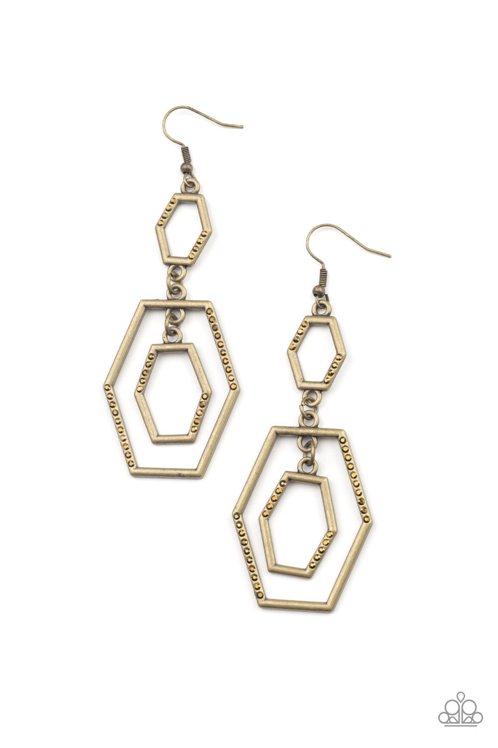 Geometric Maven - Brass earring 1583