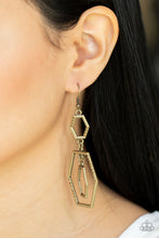 Load image into Gallery viewer, Geometric Maven - Brass earring 1583
