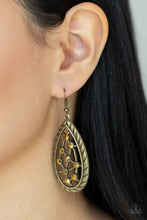 Load image into Gallery viewer, Industrial Incandescence - Brass earring 2182

