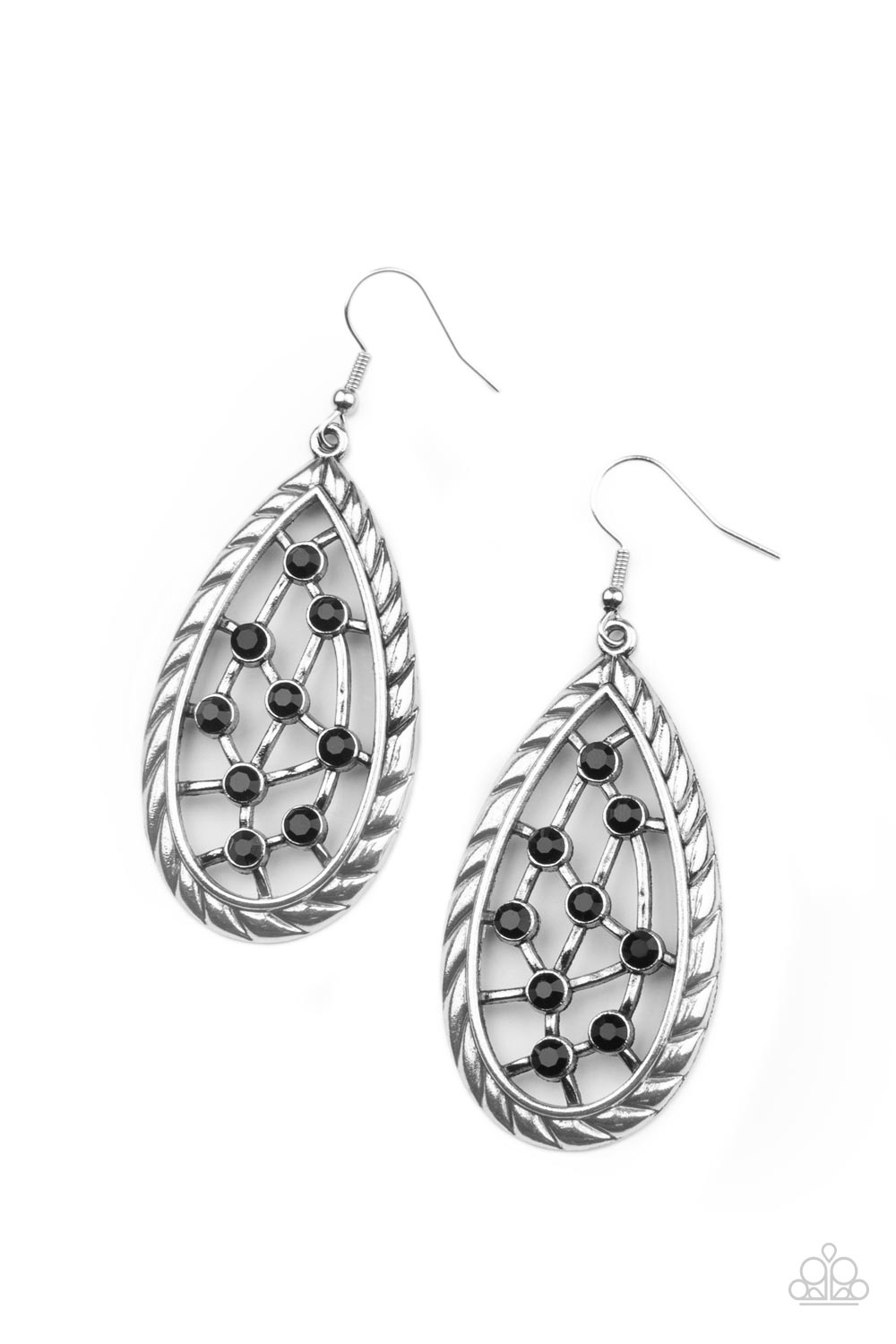 Industrial Incandescence - Black earring 2123
