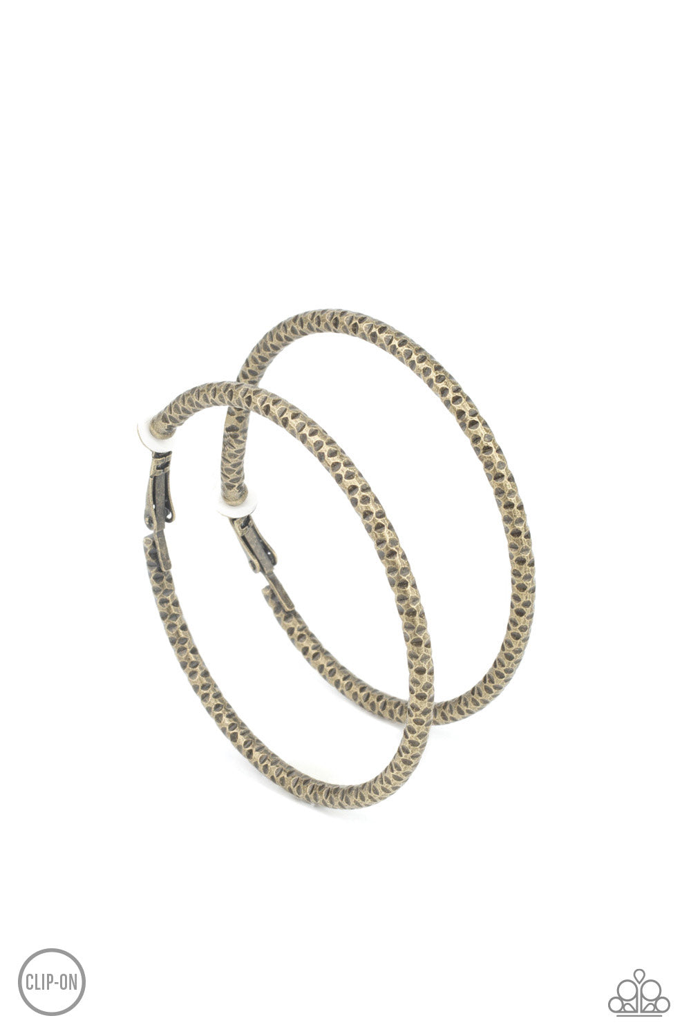 Subtly Sassy - Brass clip-on hoop earring 2106