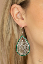 Load image into Gallery viewer, Fleur de Fantasy - Green earring 2089
