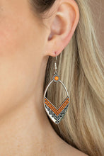 Load image into Gallery viewer, Indigenous Intentions - Orange earring B097
