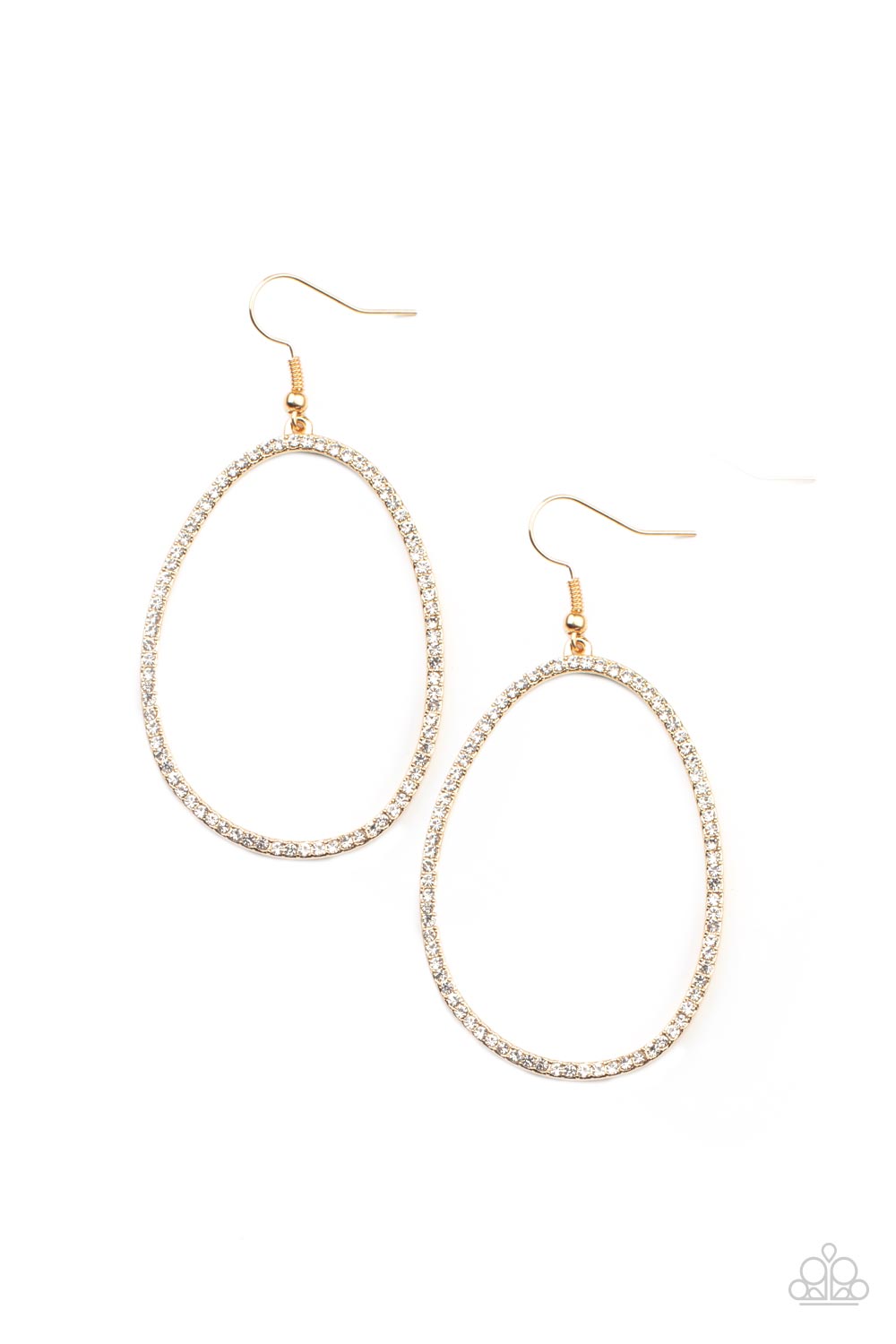 OVAL-ruled! - Gold earring 2095