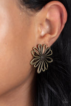 Load image into Gallery viewer, Artisan Arbor - Brass post earring 1656

