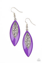 Load image into Gallery viewer, Venetian Vanity - Purple earring B121
